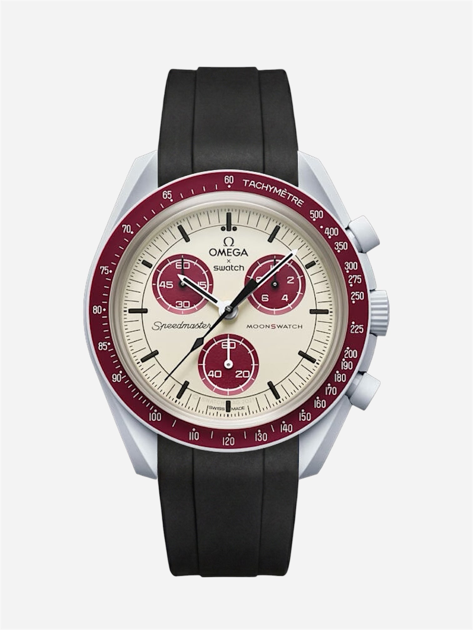 Black Rubber Strap for Omega x Swatch Mission to Pluto