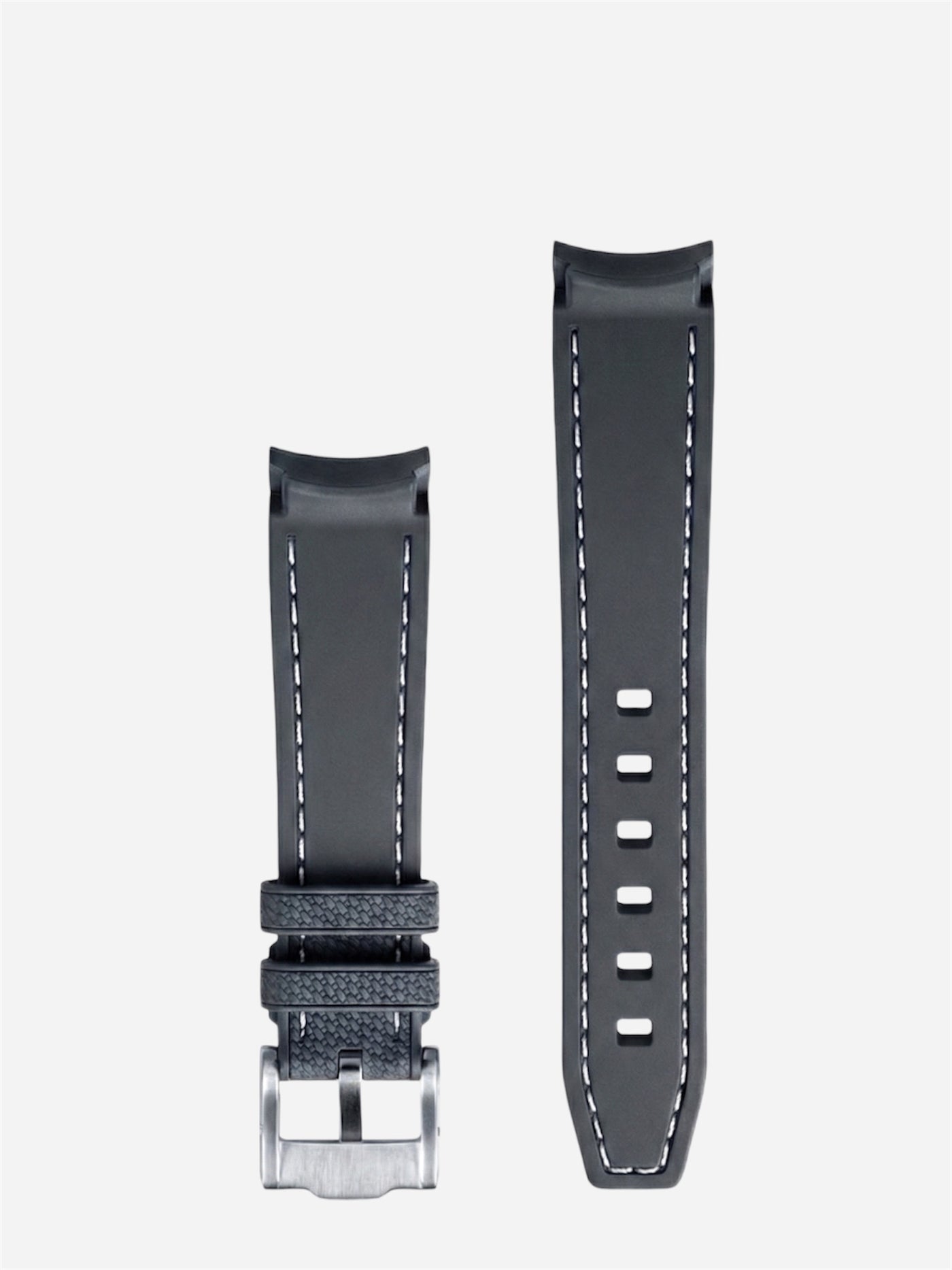 Dark Gray Stitch Rubber Strap for Omega x Swatch Mission to Moon