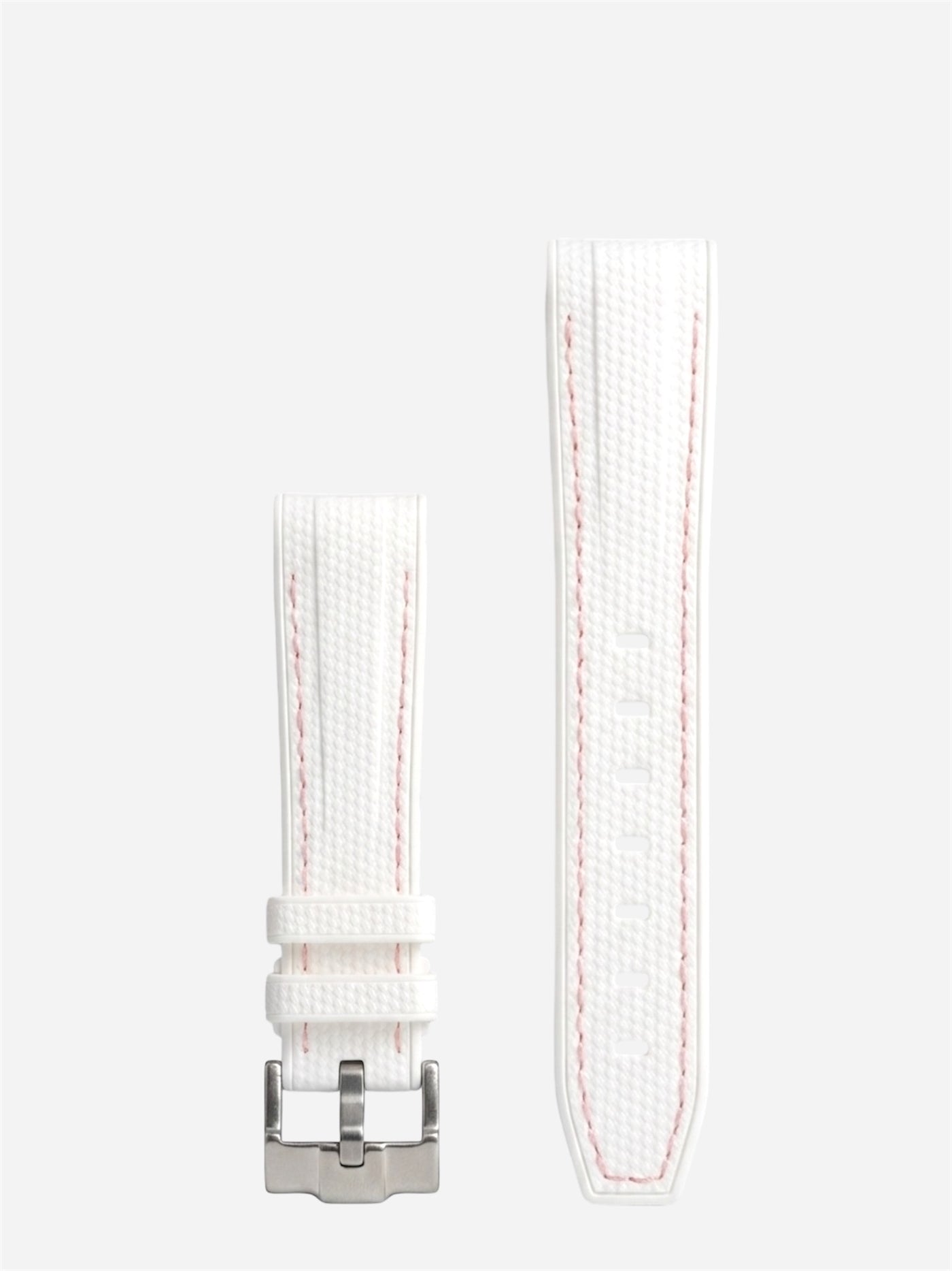 White-Pink-Stitch-Rubber-Strap-20mm-Curved-End